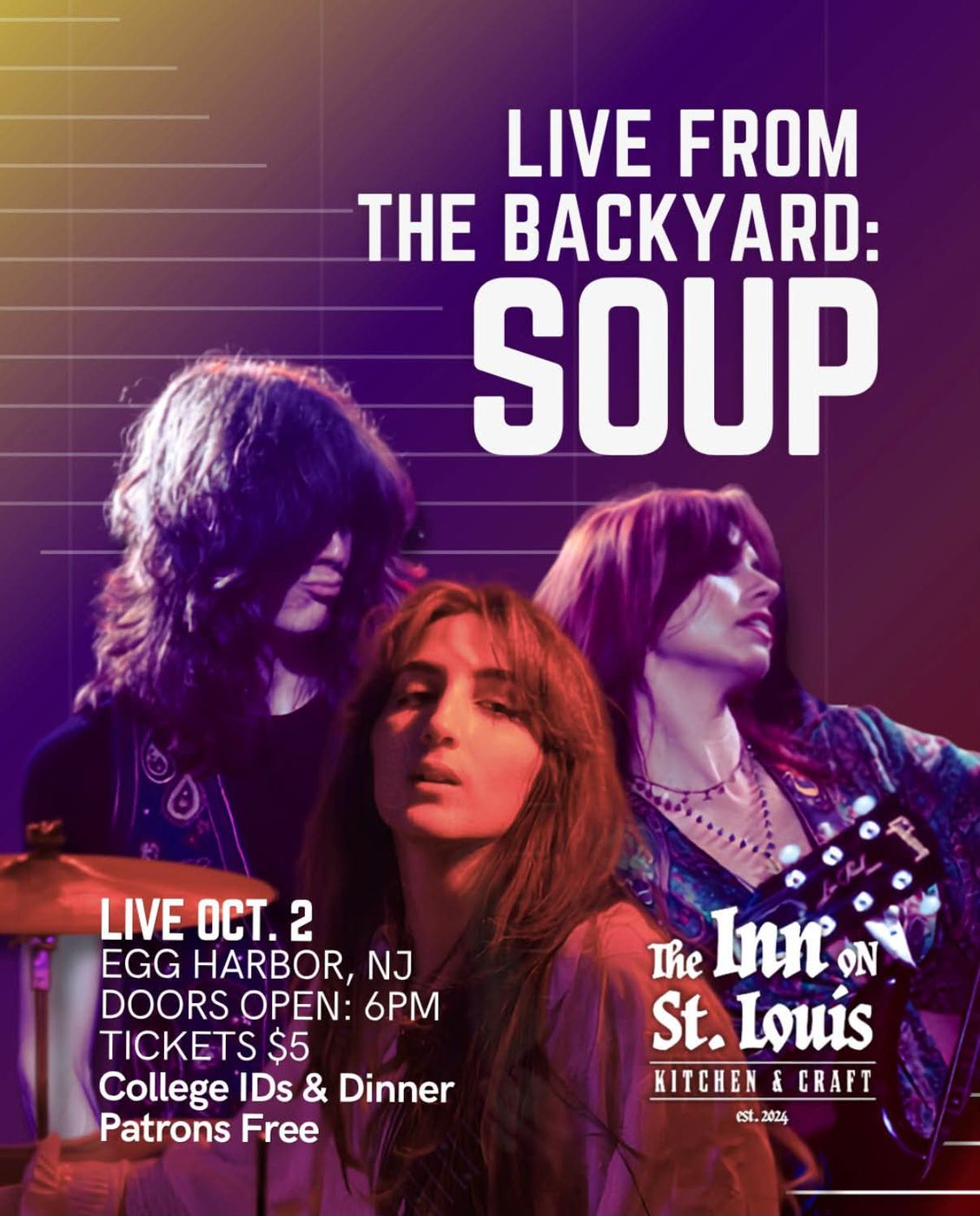 Flyer — Söūp at The Inn on St. Louis, Fri, Oct 2